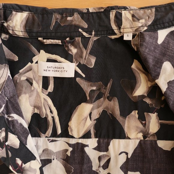 Saturdays New York City Patterned Short Sleeve Button Down - Picture 7 of 8